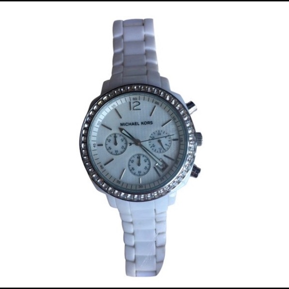 Michael Kors Chronograph Watch Pearl Date Display - Picture 1 of 8